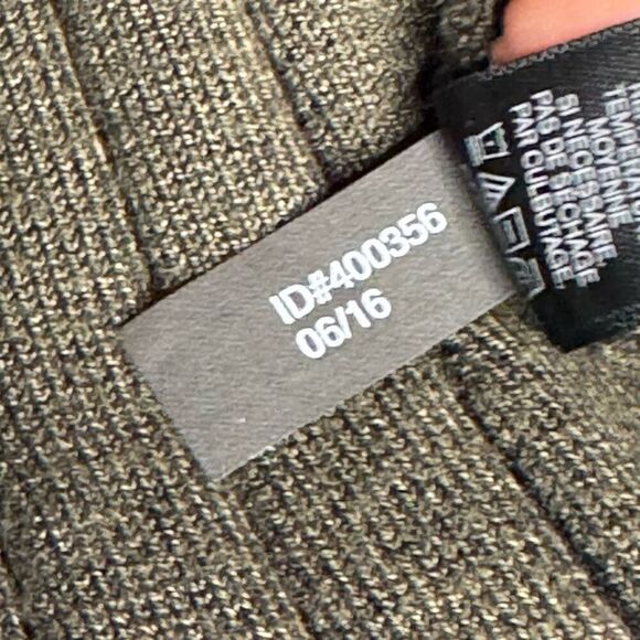 Express olive and black striped knit long sleeve sweater dress size M - Picture 11 of 13